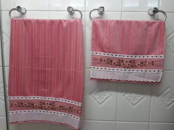 Conjunto toalha de rosto e banho (Rosa) - Image 2