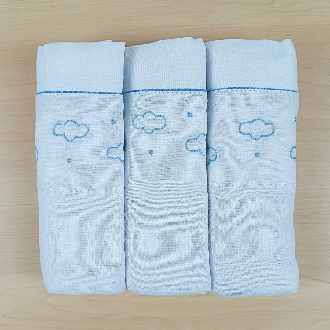 Kit fraldas - Nuvens azuis