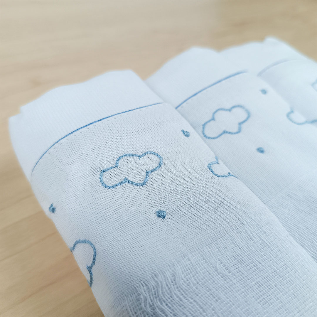 Kit fraldas - Nuvens azuis - Imagem 3