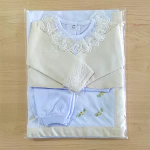 Conjuntinho saída de maternidade – Amarelo