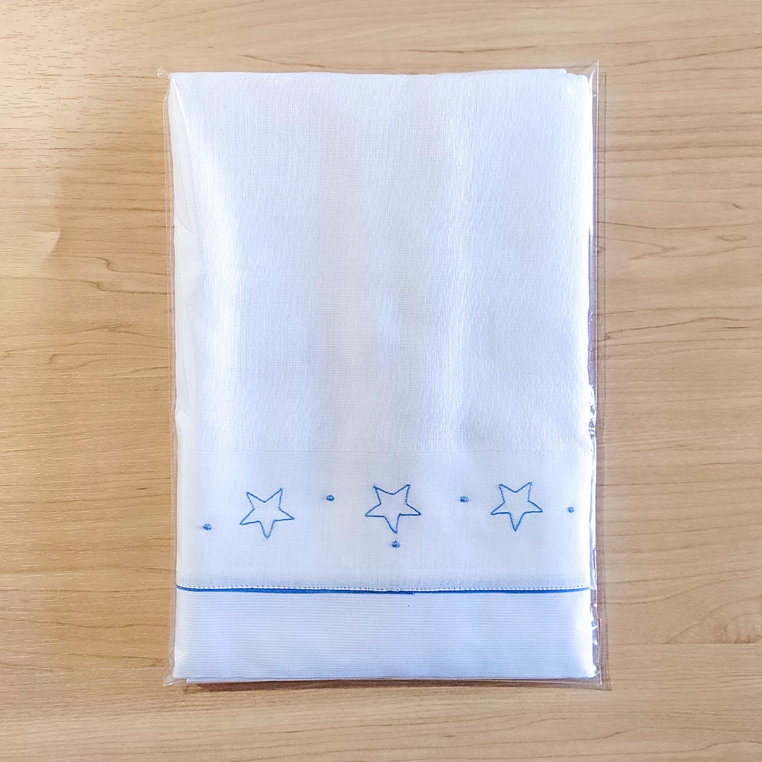 Toalha fralda - Estrelinhas azuis