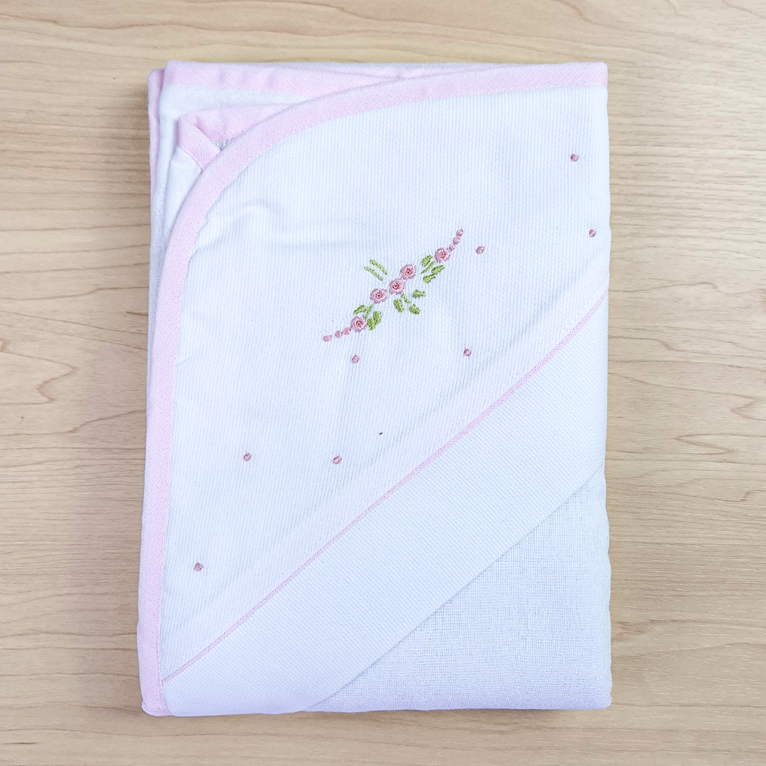 Toalha capuz - Florzinhas