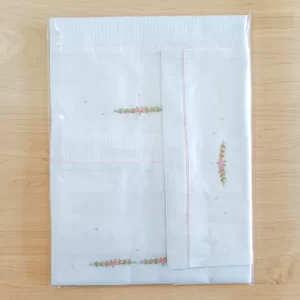 Jogo lençol de berço – Florzinha rococó rosa