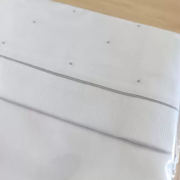 Lençol de berço da maternidade - Poá cinza - Imagem 3