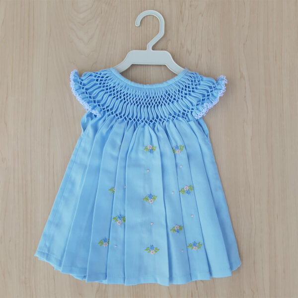 Vestido casinha de abelha - Azul bebê