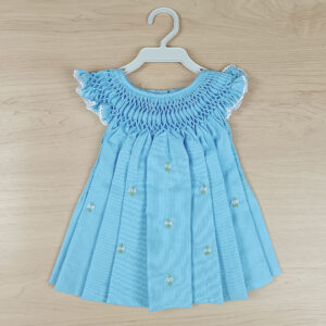 Vestido casinha de abelha – Azul bebê