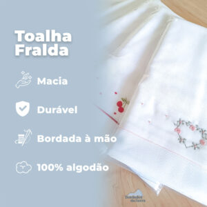 Toalha fralda – Estrelinhas azuis