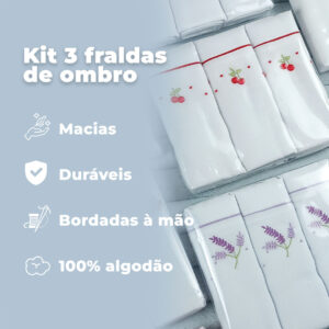 Kit fraldas  – Florzinha rococó colorida